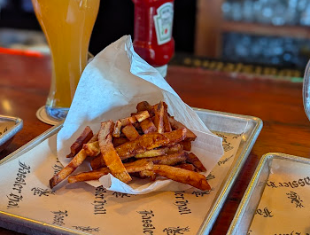 Fassler Hall signature dishes Bratwurst Platter
Duck Fat Fries
Chicken Schnitzel Sandwich